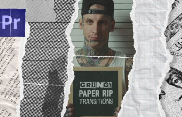 Videohive Grungy Paper Rip Transitions