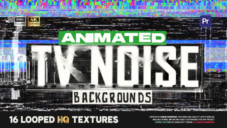 Videohive TV Noise Backgrounds For Premiere Pro