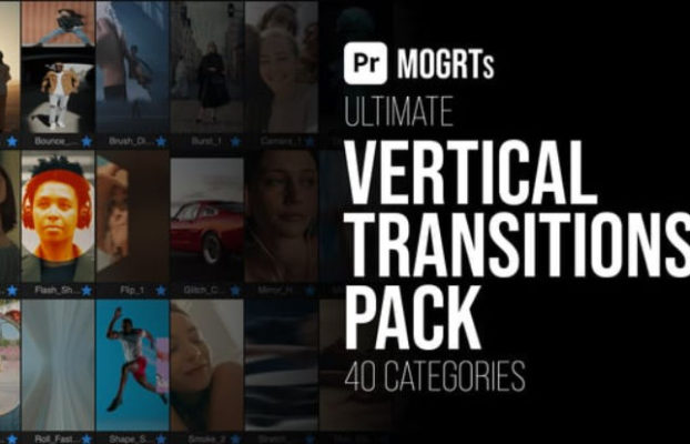 Videohive Vertical Transitions Pack MOGRTs