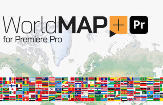 Videohive World Map Plus for Premiere Pro