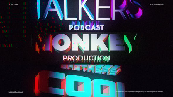 Videohive 3D Titles – Text Animation 57316346