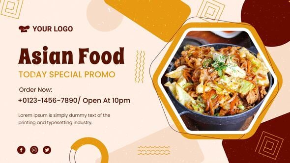 Videohive Restaurant Food Menu Promo 56783673