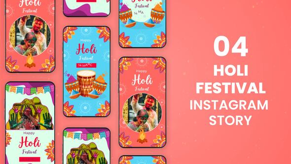 Videohive Indian Festival Holi Instagram Story 56783695