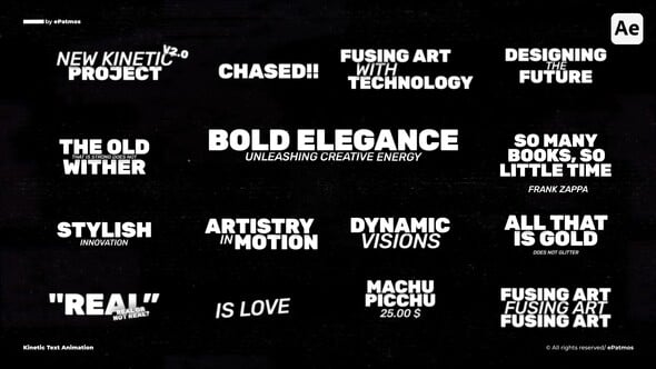 Videohive Kinetic Text Animation | AE 57441616