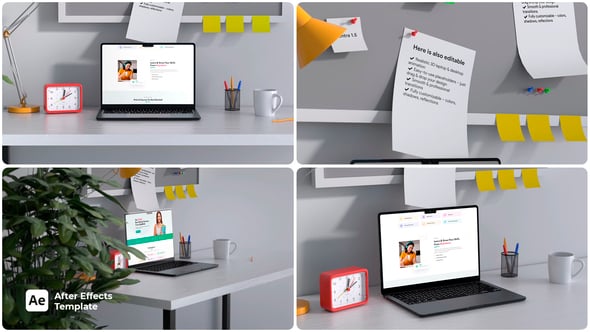 Videohive Desktop Laptop Mockup