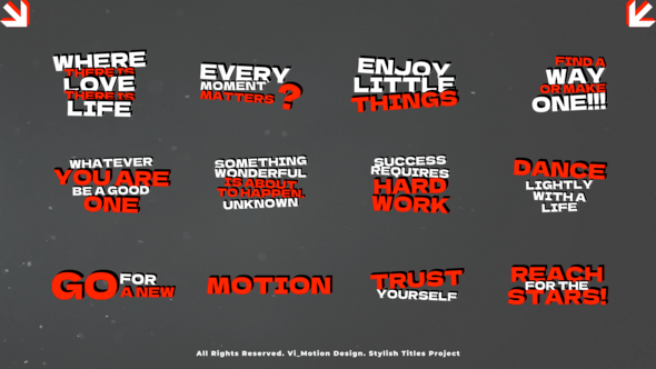 Videohive Stylish Titles 57522612