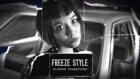 Videohive Freeze Style Paper Rip Transitions
