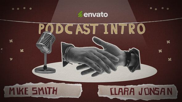 Videohive Collage Podcast Intro