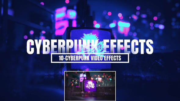 Videohive Cyberpunk Overlays Effect