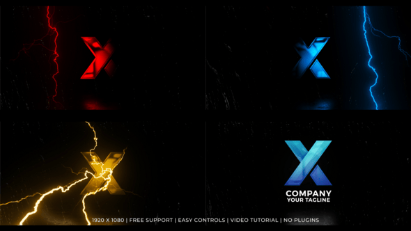 Videohive Thunder Storm Logo Reveal
