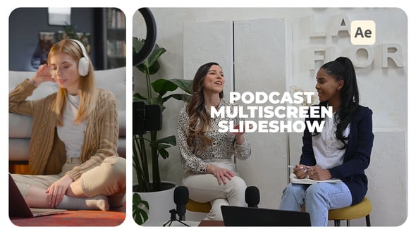 Videohive Podcast Multiscreen Slideshow