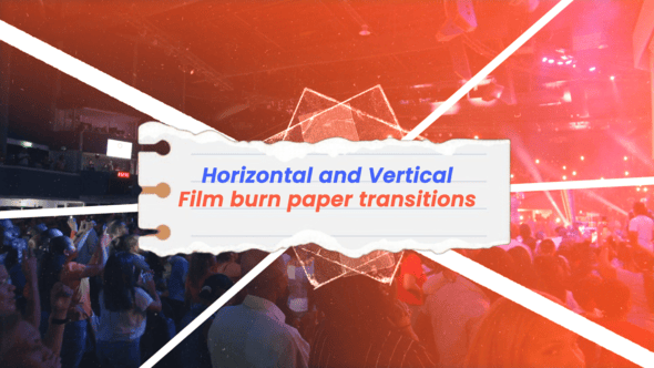 Videohive Film Burn Paper Transitions