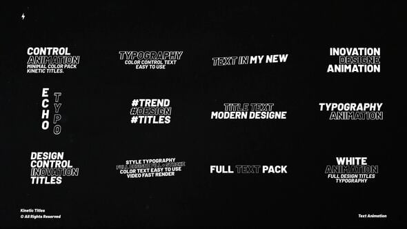 Videohive Kinetic Titles Animation | After Effects