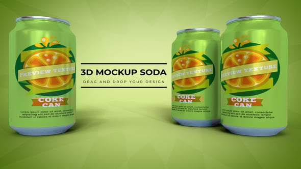 Videohive 3D Mockup Soda Can