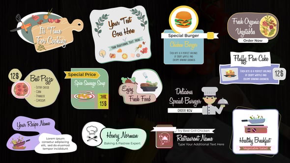 Videohive Cooking Show Titles