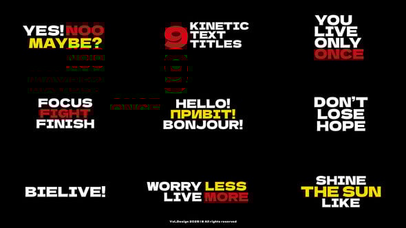 Videohive Kinetic Text Animation | AE