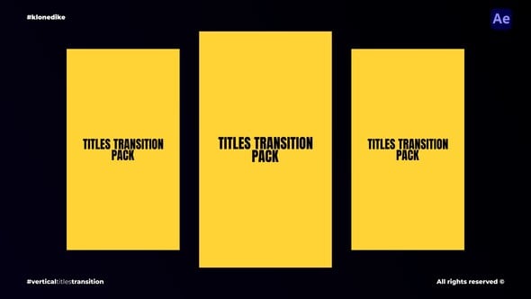 Videohive Vertical Titles Transition