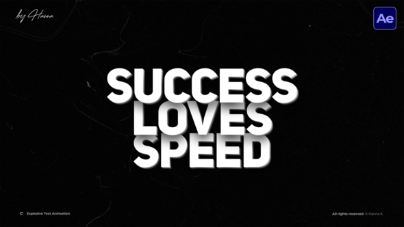 Videohive Explosive Text Animation  AE