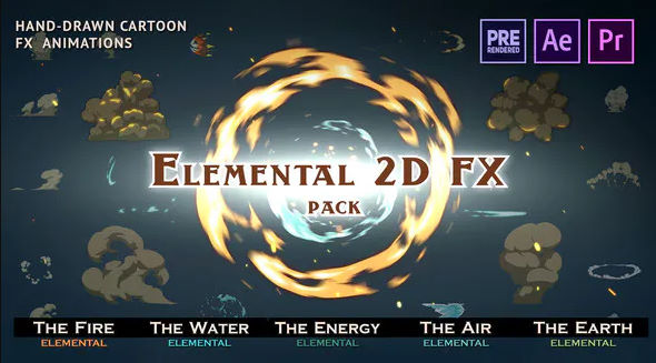 Videohive Elemental 2D FX Pack