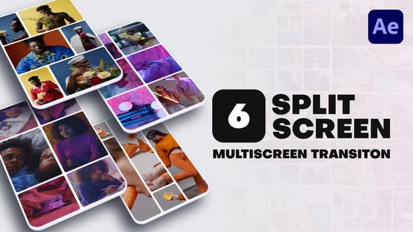 Videohive Vertical Multiscreen Transition – 6 Split Screen