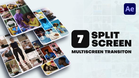 Videohive Vertical Multiscreen Transition – 7 Split Screen