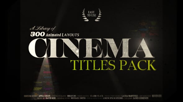 Videohive Cinematic Movie Titles Pack For After Effects: 300 Unique & Responsive Film Typography Layouts