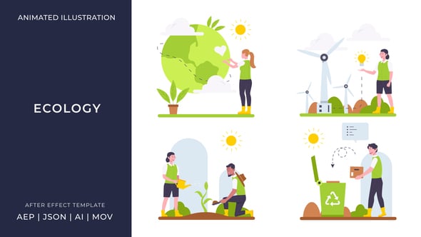 Videohive Ecology Animated Illustration | After Effects