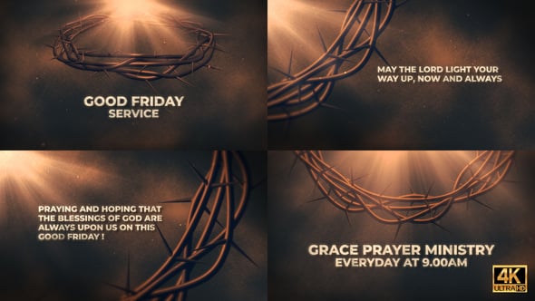Videohive Good Friday Easter Worship Title Opener