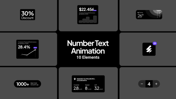 Videohive Number Text