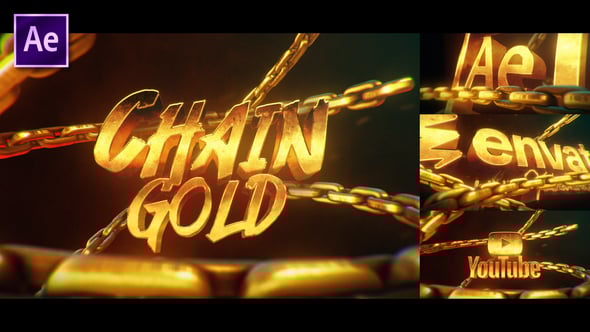 Videohive Chain Gold Logo Reveal