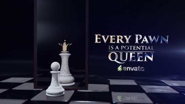 Videohive Pawn Queen Chess Mirror | AE