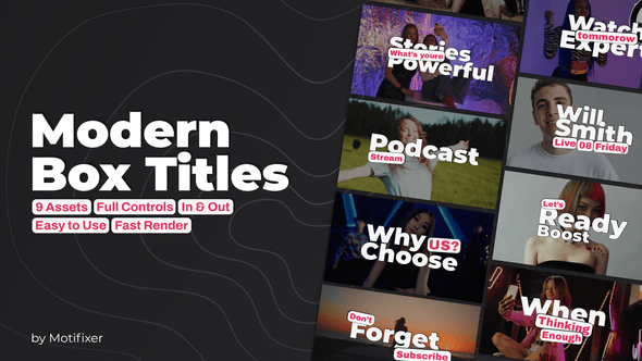 Videohive Modern Box Titles