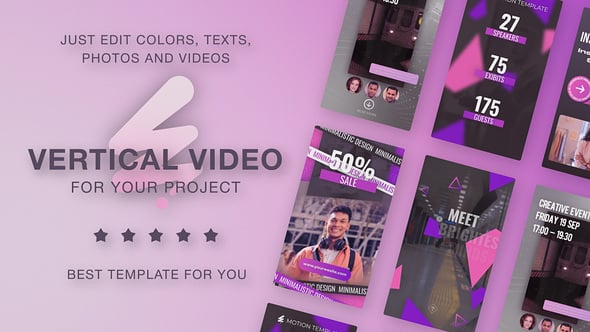 Videohive Instagram Reels Pink Violet