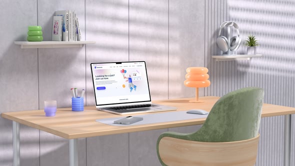 Videohive Laptop Mockups in Bright Room | 4k