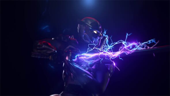 Videohive Lightning Sword Logo Reveal