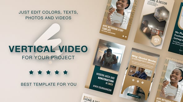 Videohive Golden Education Reels – Emerald Luxury Vertical Promo
