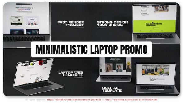 Videohive Minimalistic Laptop Website Promotion