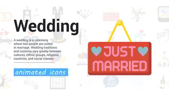 Videohive Wedding Icons 57428897