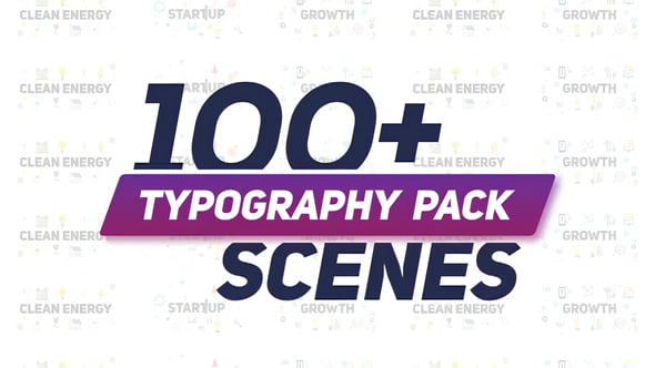 Videohive 100 Typography Scenes Pack 57425579