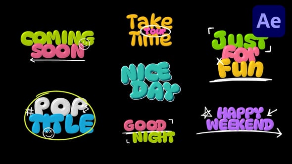 Videohive Pop Titles | AE
