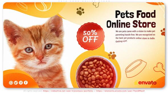 Videohive Pets Food Online Store