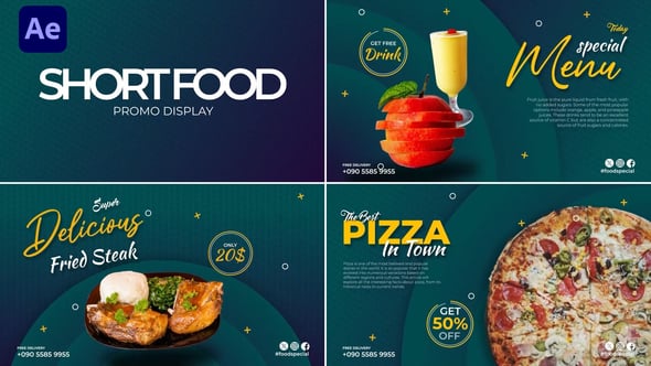 Videohive Short Food Promo Display | After Effects