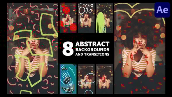 Videohive Vertical Abstract Backgrounds And Transitions | After Effects