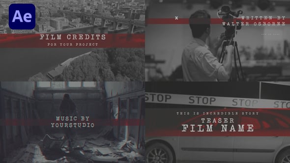 Videohive Film Credits for After Effects
