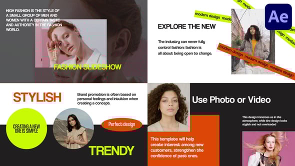 Videohive Abstract Fashion Slides for After Effects