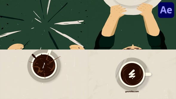Videohive Coffee Logo Opener | After Effects