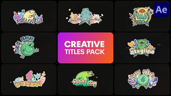 Videohive Cartoon Frogs Titles for After Effects
