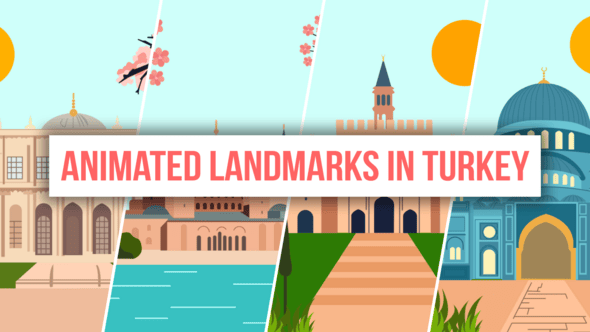 Videohive Animated Landmarks In Turkey