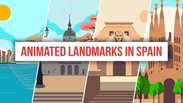 Videohive Animated Landmarks In Spain