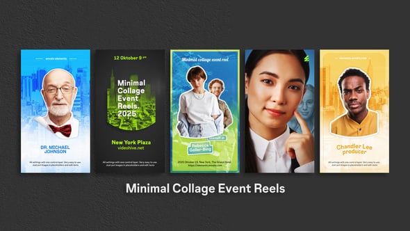 Videohive Minimal Collage Event Reels